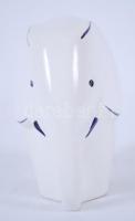 Porcelán elefánt, jelzés nélkül, hibátlan, m:10 cm, h:12 cm