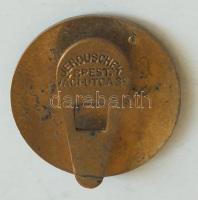 ~1930. "Budapest Szfőv. Gázművei Igazolt Gázszerelő Vállalkozója" zománcozott jelvény, kés...