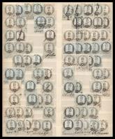 12kr okmánybélyeg 81 darabos ívrekonstrukció kezdemény