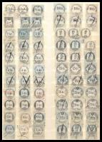 66 db régi okmánybélyeg közte összefüggések