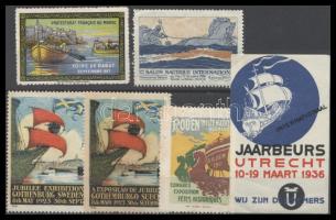 1914-1923 6 db hajózás motívum levélzáró