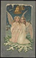 Christmas, angels Emb. litho