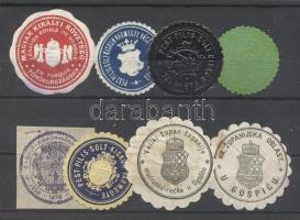 8 db vármegyei, követségi levélzáró