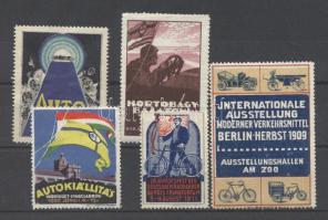 5 db közlekedés motívum levélzáró