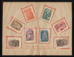 1942 Honvédkarácsony segélybélyeg sorozat eredeti íven