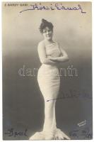 1902 Z. Bárdy Gabi fotólap a színművésznő saját kezű aláírásával