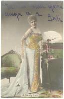 cca 1900 Z. Bárdy Gabi fotólap a színművésznő saját kezű aláírásával