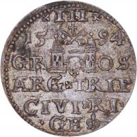 Lengyel Királyság / Riga 1594. 3Gr Ag "III. Zsigmond" (2.45g) T:1-,2
Poland / Riga 1594. 3...