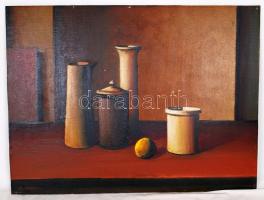 Ifj Benedek Jenő (1939-): Csendélet 1975. Olaj, farost, jelzett, 60×80 cm