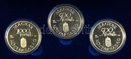 1993. 500Ft Ag "Régi dunai hajók - Árpád" + 1994. 500Ft Ag "Régi dunai hajók - Caroli...