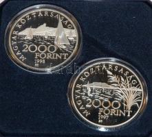 1997. 2000Ft Ag "Régi balatoni hajók I-Helka&Kelén" tanúsítvánnyal, dísztokban + 1998....
