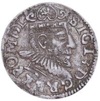 Lengyel Királyság / Poznan 1594. 3Gr Ag "III. Zsigmond" (2.47g) T:2- Poland / Posen 1594. 3 Grossi Ag "Sigismund III" "SIGI 3 D G REX PO M D L / III GROS ARG TRIP REG POLONIA 94 I-F" (2.47g) C:VF Kopicki 979.