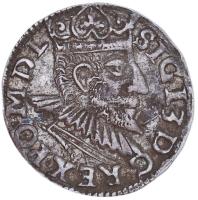 Lengyel Királyság / Poznan 1594. 3Gr Ag "III. Zsigmond" (2.36g) T:2- Poland / Posen 1594. 3 Grossi Ag "Sigismund III" "SIGI 3 D G REX PO M D L / III GROS ARG TRIP REG POLONIA 94 I-F" (2.36g) C:VF Kopicki 979.