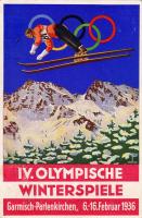 1936 Winter Olympia mit so Stpl.