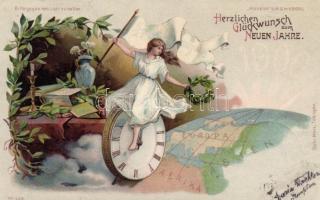 1899 New Year hold to light litho