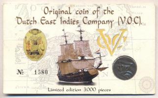 Holland Kelet India/Egyesült Kelet Indiai Társaság  ~1750. 1D tanúsítvánnyal vákuumcsomagolásban T:3 Netherlands East Indies/United East India Company ~1750. 1 Duit with certificate in vacuum folder C:F