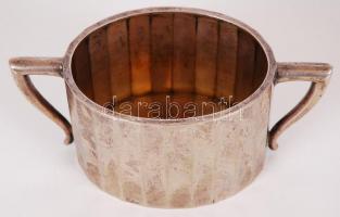 1872-1922 Ezüst (Ag) szecessziós cukortartó 800/1000-es bécsi dianás tisztaságjelzéssel és HA mester...