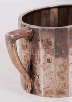 1872-1922 Ezüst (Ag) szecessziós cukortartó 800/1000-es bécsi dianás tisztaságjelzéssel és HA mester...