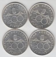 1994. 200Ft Ag "Deák" (4x) T:2