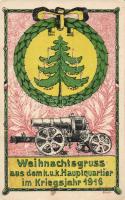 Military WWI Christmas greeting card 1916