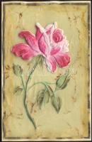 Floral mechanical silk card