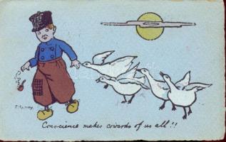 Humour goose shepherd, quote from Hamlet s: F. Harvey (EK)