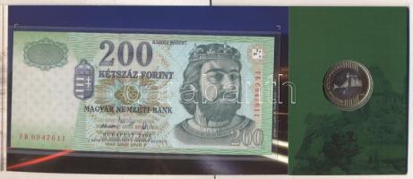 2009. 200Ft elsőnapi veret díszcsomagolásban + 2006. 200Ft "FB" "Búcsú a 200Ft-os bankjegytől" T:I,BU Csak 12.000db!