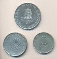 1948. 5Ft "Petőfi" + 10Ft "Széchenyi" + 20Ft "Táncsics" Ag sor T:2 ph.