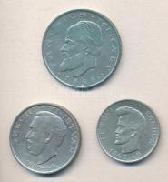 1948. 5Ft "Petőfi" + 10Ft "Széchenyi" + 20Ft "Táncsics" Ag sor T:2 ph