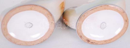 2 db Kerámia Iparművész KSZ jelzéssel ellátott váza / 2 pcs chinaware vase 20 cm