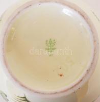 Hollóházi Nagyréde "Szőlőskert" MG.TSZ. jelzéssel ellátott virágokkal díszített porcelán v...