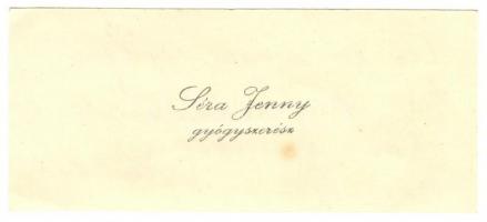 1930 Szerelmes karácsonyi ajándékozó sorok gyógyszerész névjegykártyáján