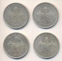1993. 200Ft Ag "MNB" (4x) T:2