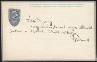 A 4. hadsereg rokkantaknak és az elesetteknek özvegyei és árváinak / Viribus Unitis 1914-16, charity card Emb.