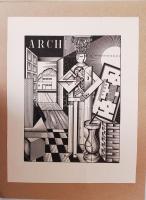 Kaesz Gyula (1897-1967): Archi, az építészet allegóriája, fametszet, 25,5x20cm, kartonra kasírozva