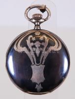 1902-1922 Tavannes svájci duplafedelű ezüst (Ag) zsebóra 800-as svájci tisztaságjelzéssel és bécsi b...