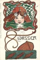 Wasser, Art Nouveau litho