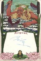 August, Art Nouveau litho (Rb)