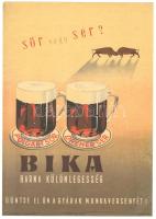 cca 1940 Dreher-Polgári Bika sör kisplakát 17x24 cm