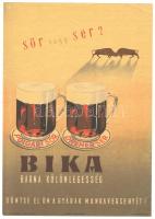 cca 1940 Dreher-Polgári Bika sör kisplakát 17x24 cm