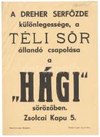 cca 1930 Sör reklámos kisplakát 18x24 cm