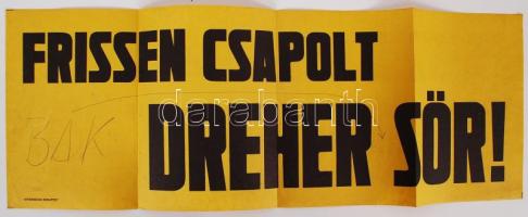 Dreher sör reklámplakát 21x56 cm