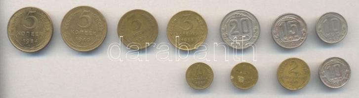 Szovjetunió 1933-1957. 1k (2x) + 2k + 3k (2x) + 5k (2x) + 10k (2x) + 15k + 20k T:2,2-,3 Soviet Union 1933-1957. 1 kopek (2x) + 2 kopeks + 3 kopeks (2x) + 5 kopeks (2x) + 10 kopeks (2x) + 15 kopeks + 20 kopeks C:XF,VF,F