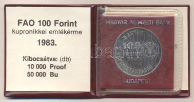 1983. 100Ft "FAO" T:PP Eredeti tokban, tanúsítvánnyal!