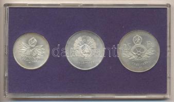 1956. 10Ft Ag, 20Ft Ag, 25Ft Ag "10 éves a Ft" T:1 Eredeti kék MNB tokban!