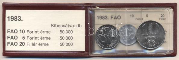 1983. "FAO" sor 20f, 5Ft, 10Ft eredeti plasztikcsomagolásban, tanúsítvánnyal T:BU
