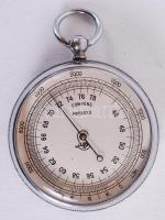 cca 1940 Lufft "Auto-Aneroid" utazó aneroid barométer eredeti tokjában /  Lufft Auto-Aneroid barometer in original box