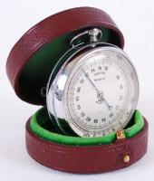 cca 1940 Lufft "Auto-Aneroid" utazó aneroid barométer eredeti tokjában / 
Lufft Auto-Anero...