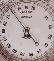 cca 1940 Lufft "Auto-Aneroid" utazó aneroid barométer eredeti tokjában / 
Lufft Auto-Anero...