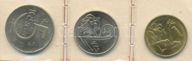 Csehszlovákia 1980. 1h - 5K 6klf db szettben, eredeti plasztik tokban T:1 Czechoslovakia 1980. 1 haleru - 5 Korun 6 different coins in set in original plastic case C:Unc
